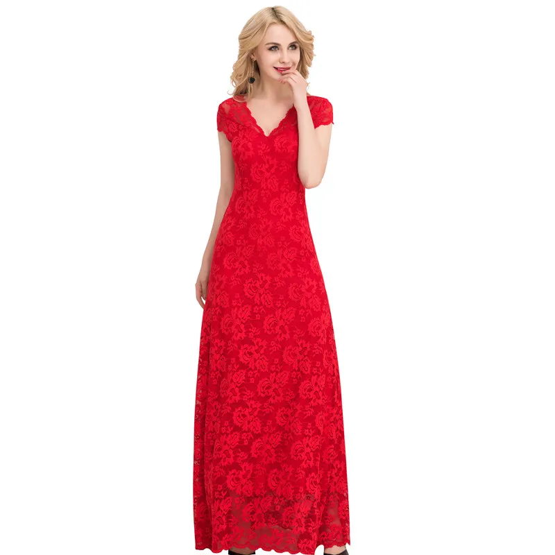 Comeonlover, женское вечернее платье, длинное, v-образный вырез, кружевное, vestido, платье с вышивкой, макси, свадебное, вечернее, элегантное, длина до пола, платье VI1044