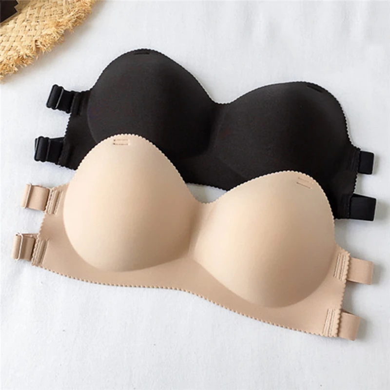 Bra One Piece Seamless Tube Tops Women Invisible Bra Intimates Strapless Bustier Bandeau Breathable Wrapped Chest Underwear