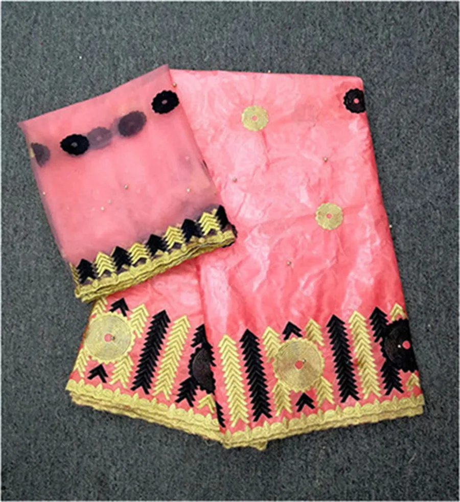 Лидер продаж в африканском стиле Getzner ткань с камни парча в Гвинейском стиле высокое качество хлопковый Базен Riche ткань 5+ 2 м