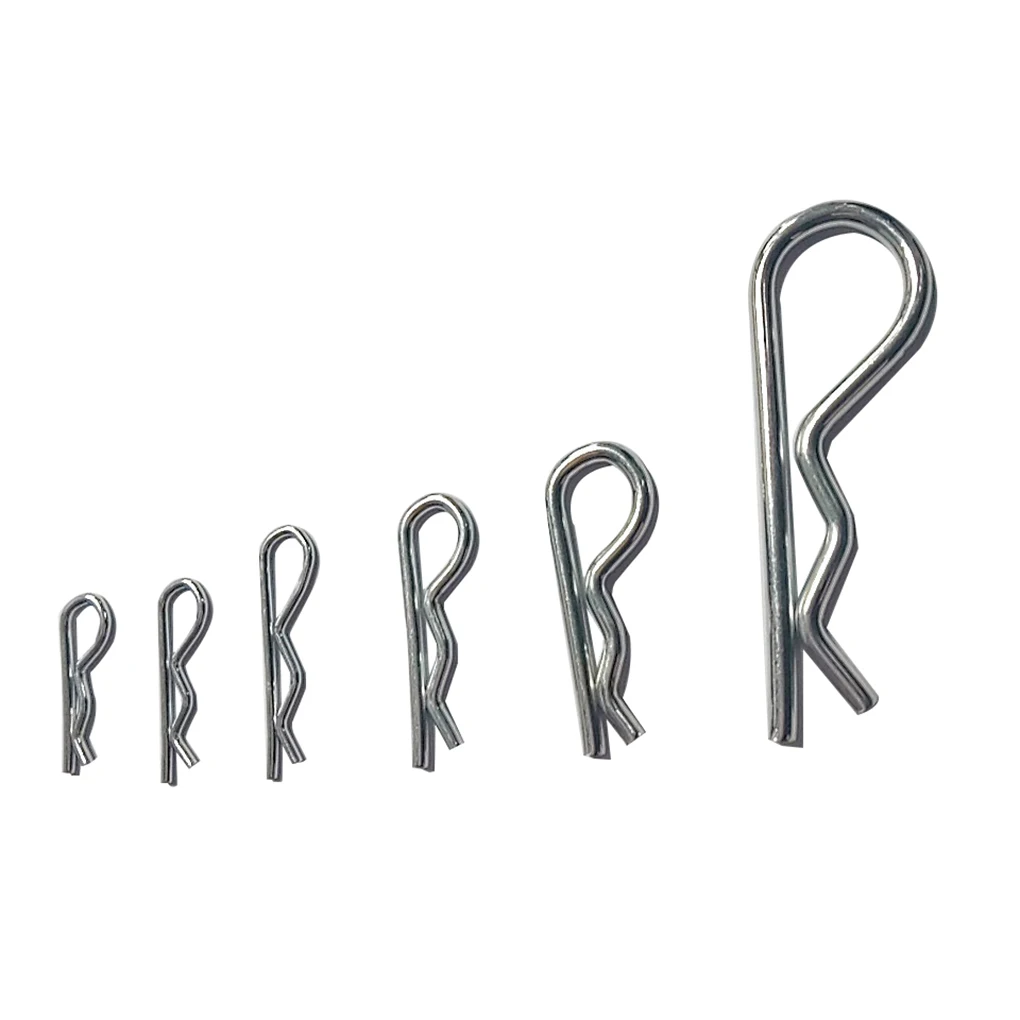 

150PCS/Set Anti-Rust Hair Pin Hitch Retaining R Clip Lynch Cotter Spring Assorted Kit Split Cotter Pins Kit Set Fastener Pins