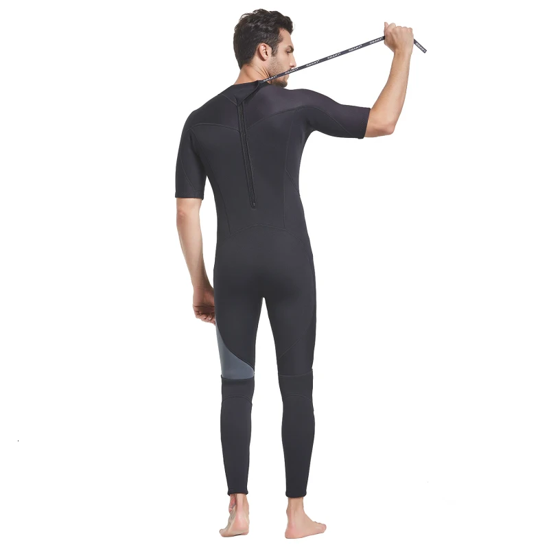 SBART New Arrival Back Zip Diving Suit Spring Suit Mens Neoprene 3mm Short Sleeve Long Sleeve Surfing Wetsuit