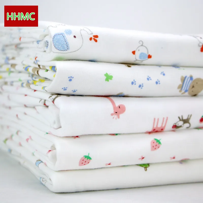 

50x160cm Cartoon Animals Plane Flowers Cotton comfort 100% Cotton Fabric for Children Sleepwear Baby Blanket, Pajamas