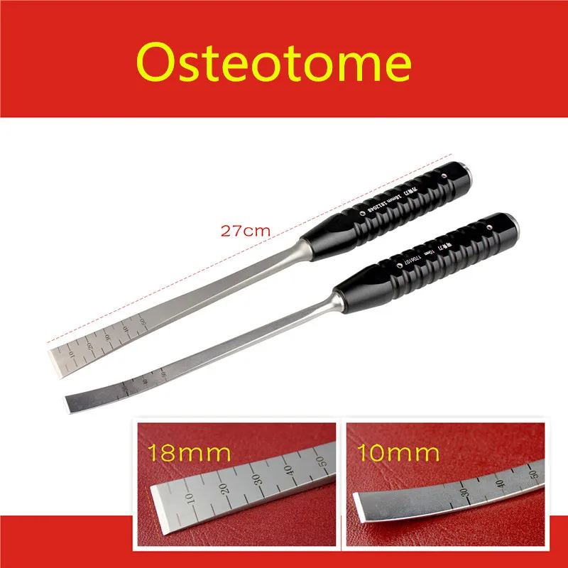 Orthopedic instrument medical osteotome hip knee joint osteotomy Tibial plateau acetabulum long bone blade Metal handle Curved | Красота и