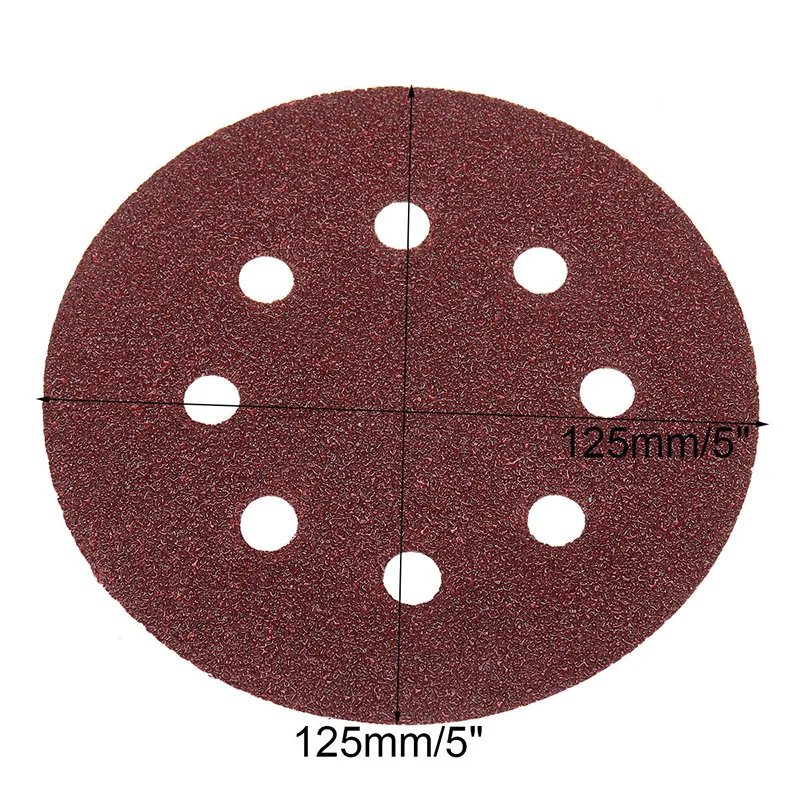 

160pcs 5inch Sanding Discs 125mm 8 Hole Pads 40-2000 Grit Sander Sandpaper Durable High Quality