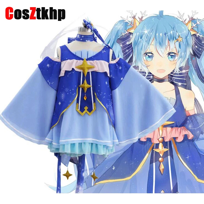 Snow Miku Cosplay Costume Anime Dress For Girls Japanese Kawaii Style Lolita Fancy School Party Show Student Dancing Dresses Aliexpress