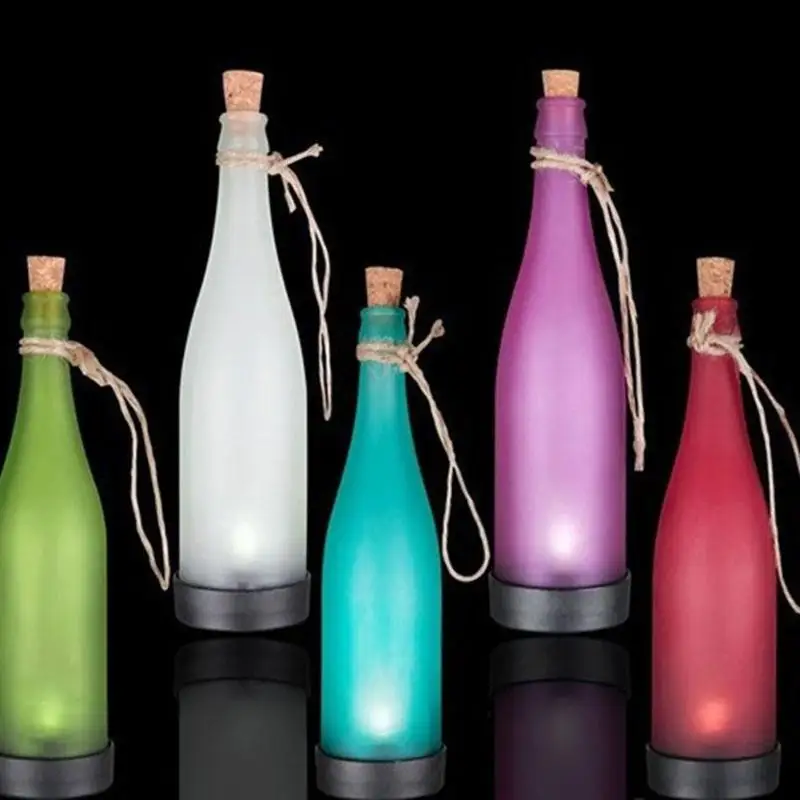 

5pcs Solar Power LED Wine Bottle Hanging Light Outdoor Yard Decorative Lamp