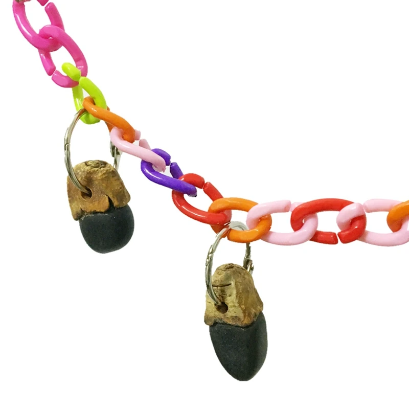 Parrot Bird Cage Chew Toy Bell Ball Training Exercise Coconut Shell Wooden Swing Perch Rest House Handmade Woven 5 Pieces Set
