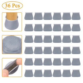 

36Pcs Round Silicone Table Chair Feet Cover Floor Protector Furniture Feet Anti-Scratch Protective Pad Anti-Slip Chair Leg Caps