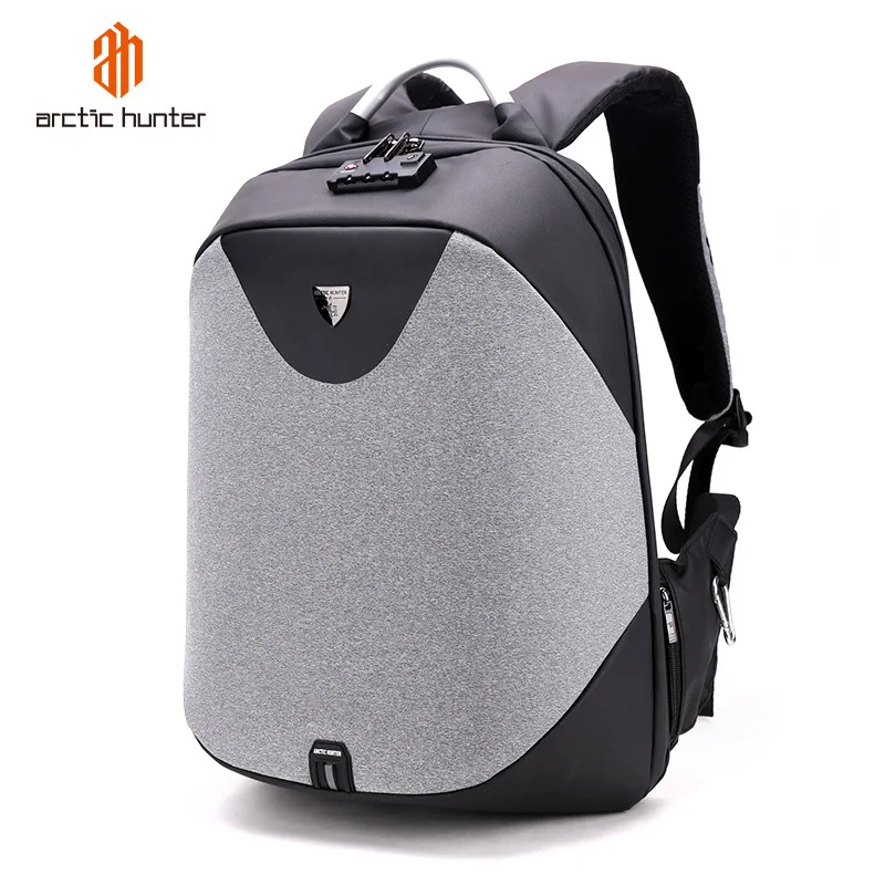Большой Вместительный мужской водонепроницаемый рюкзак для путешествий с usb зарядкой, Мужская школьная сумка с защитой от кражи, бизнес сумка для ноутбука
