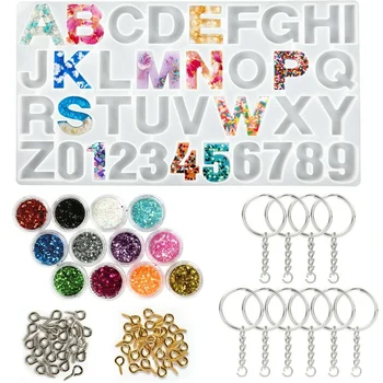 

Alphabet Resin Silicone Molds Letter Number Epoxy Molds for DIY Making Keychain Bracelet Necklace Pendant
