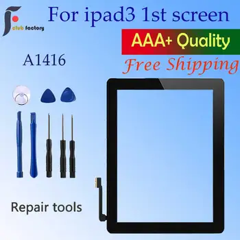 

1Pcs For iPad 3 A1430 A1416 A1403 Touch Screen LCD Outer Touch Screen Digitizer Front Glass Panel With Home Button Replacement