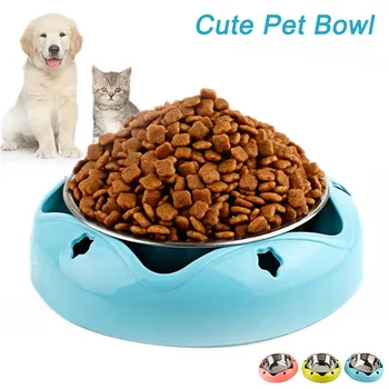 

Portable Stainless Steel Puppy Pet Bowl Dog Cat Feeder Feeding Food Water Dish Bowls Pets Feeding Bowl Pet Products