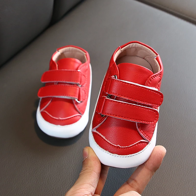 Toddler Soft BOYS First Walkers Shoes Newborn Sneakers Anti-Slip for Girls Baby Shoes Boys Autumn FOR Little Girl Shoes - Цвет: SSW022Red
