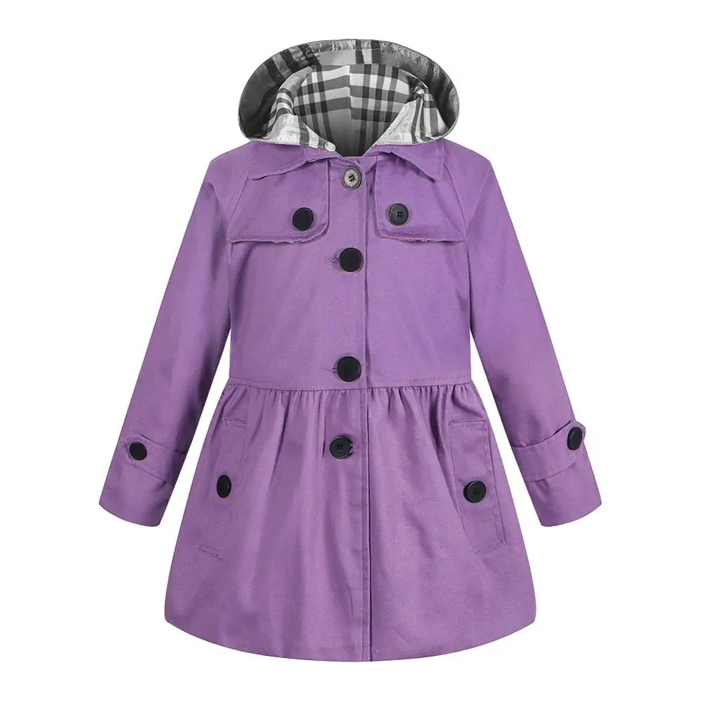 Style 7 Тренч для девочек двубортные куртки для девочек, одежда топы, детская ветровка, весенне-осенняя верхняя одежда for3-14 лет - Цвет: Style 7