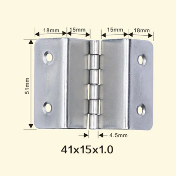 

Freeshipping 41*15*1mm Iron Metal Hinge Sewing Machine Folding Table Furniture Flip Tray Hinges Big Door Hinges