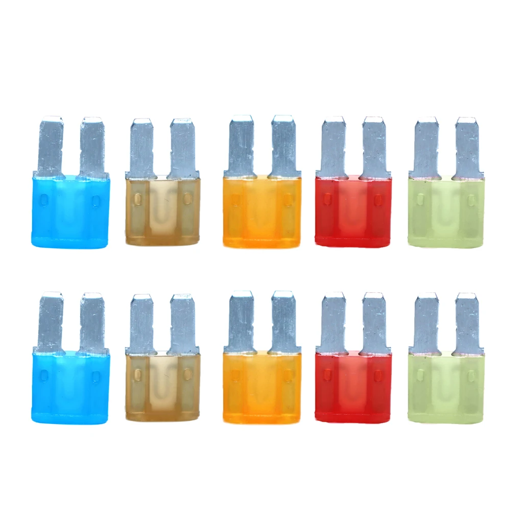 10 Pieces Micro2 ATR Car Automotive Fuses Assorted 5A 7.5A 10A 15A 20A