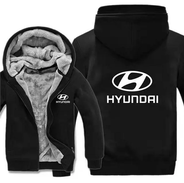Зимние утепленные куртки с капюшоном и на молнии для Hyundai мужская толстовка