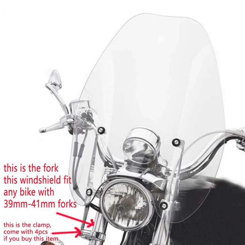 Для Harley Davidson Touring Softail Dyna Sportster XL883 21X20 дюймов большое лобовое стекло