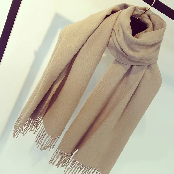 Кашемировый женский тёплый шарф-шаль Foulard Femme Пашмина Косынка шерсть палантин голова шеи длинный зимний шарф для женщин для дам