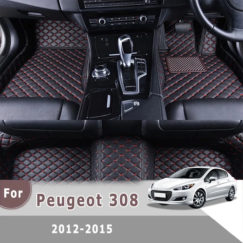 RHD Car Floor Mats For Peugeot 308 2015 2014 2013 2012 Leather Carpet  Custom Styling Car Accessories Interior Protect Foot Pad - AliExpress