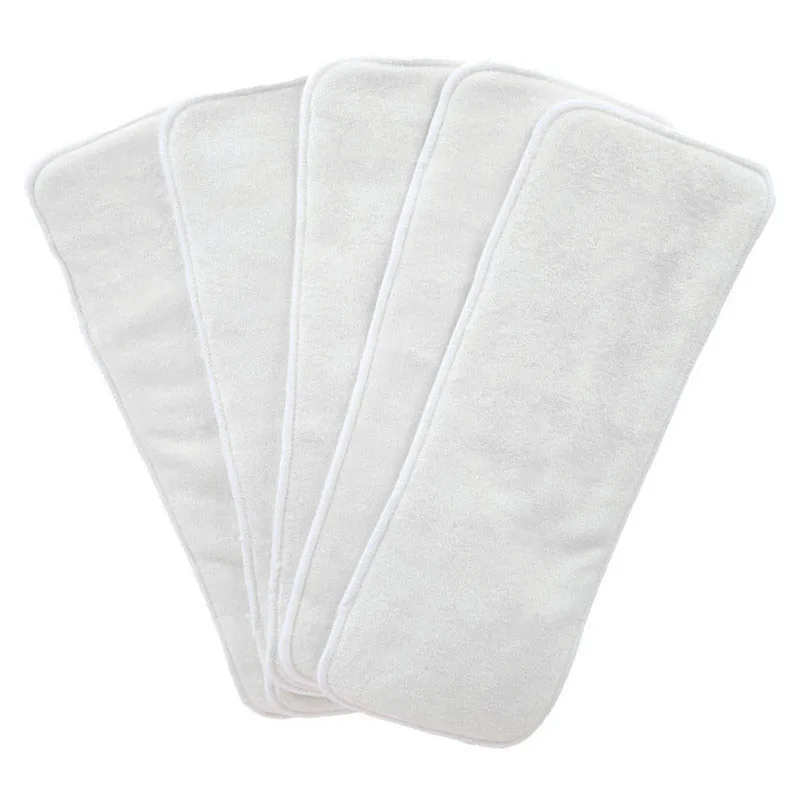 

3 Layers Breathable Reusable Washable Diaper Inserts Bamboo Cotton Elastic Inserts Liners for Baby Diaper Cover Nappies Pad