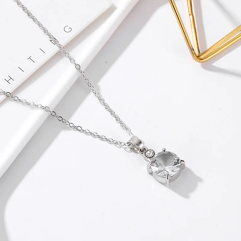 Корейская версия лучшей моды темперамент Свадебные ювелирные изделия Круглый Сплав Кристалл ожерелье набор