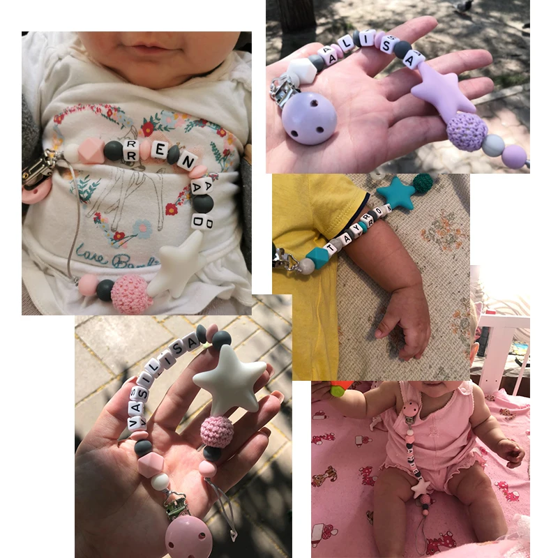 Красочные Силиконовые персонализированные буквенные пустышки Смешные Chupetero