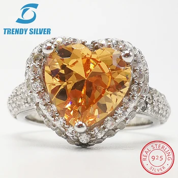 

vintage rings silver real 925 sterling jewelry for women rose gold with stone zircon solid elegant