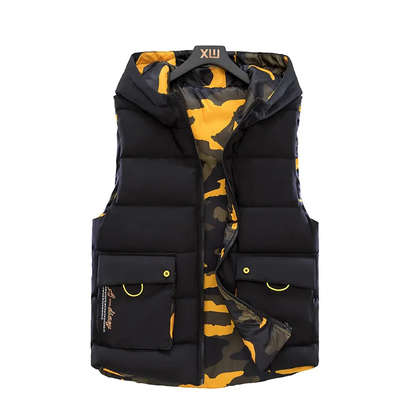 Толстовка мужская без рукавов зимний жилет уомо инверно куртка 6XL 7XL теплая