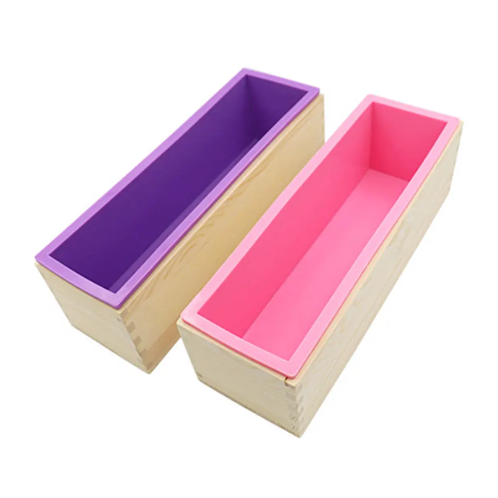 Silicone world 1200MLSilicone Cake Mold Rectangular Silicone Soap Making Mold Toast Bread Mold Cake Mould Non-stick Baking Tools