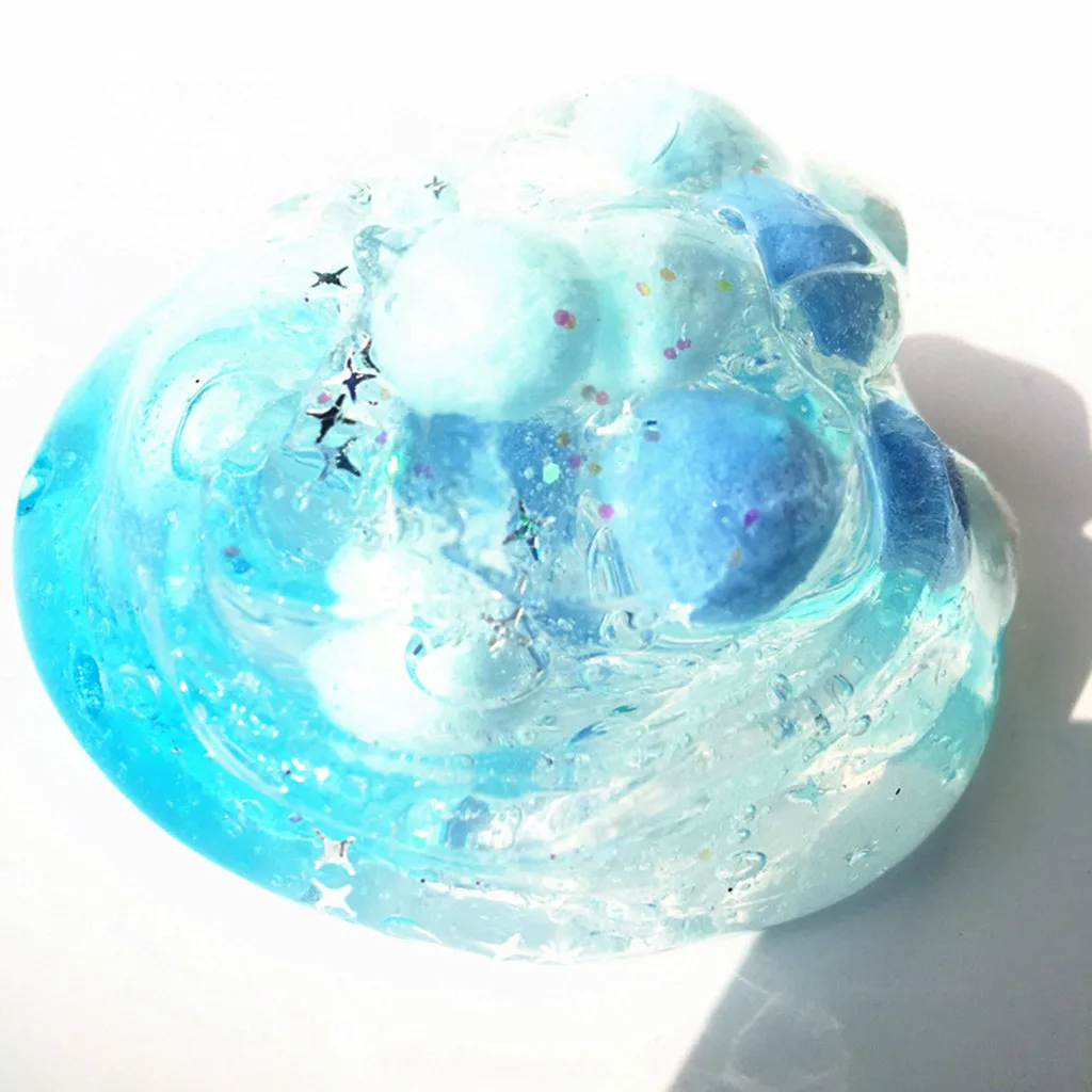 Beautiful Color Mixing Slime anti Stress Kids Clay Toy Transparent slime children