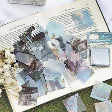 

BULA 50 Pcs Vintage Scrapbooking Diy Stickers Pack Decorative Sticker Diy Scrapbooking Diary Planner Decoration Sticker Album
