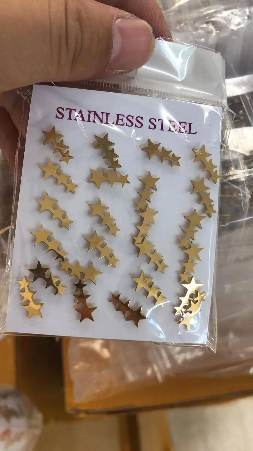 12 пар/лот серьги-гвоздики для женщин Девушка Feamale Звезда Стиль букле d'oreille pendientes mujer ювелирные изделия серьги из нержавеющей стали