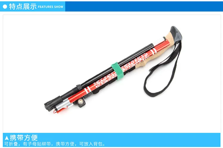 Varas de Caminhada Bastões de Caminhada Liga de Alumínio Lidar com Alpenstocks Nórdica Telescópica Trekking Caminhadas Pólos 5-seção Ajustável Cortiça 9 High Quality Esporte e Lazer