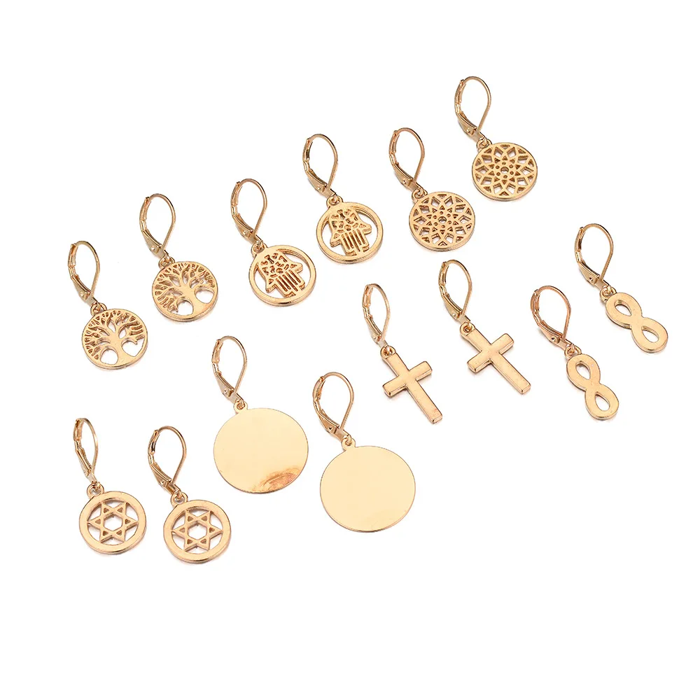 

South Korea 2020 Trendy Personality Retro Earrings Girls French And American Earrings Exaggerated Pendant Earrings Hook Jewelry
