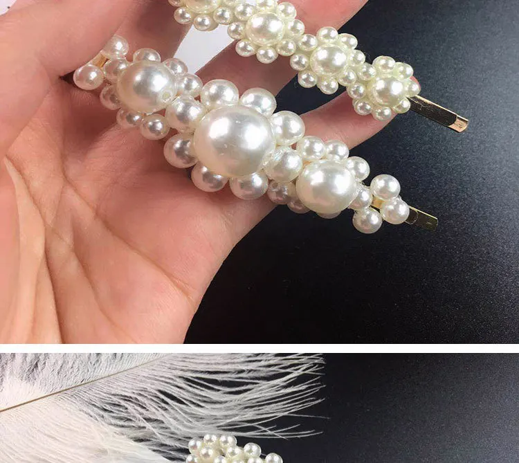 Ins Fashion 1 шт., женские элегантные жемчужные заколки для волос, милые головные уборы, шпильки с орнаментом, заколки, повязка на голову, аксессуары для волос