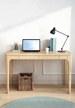 

Solid wood desk log home student bedroom writing desk simple desk Nordic desktop computer desk
