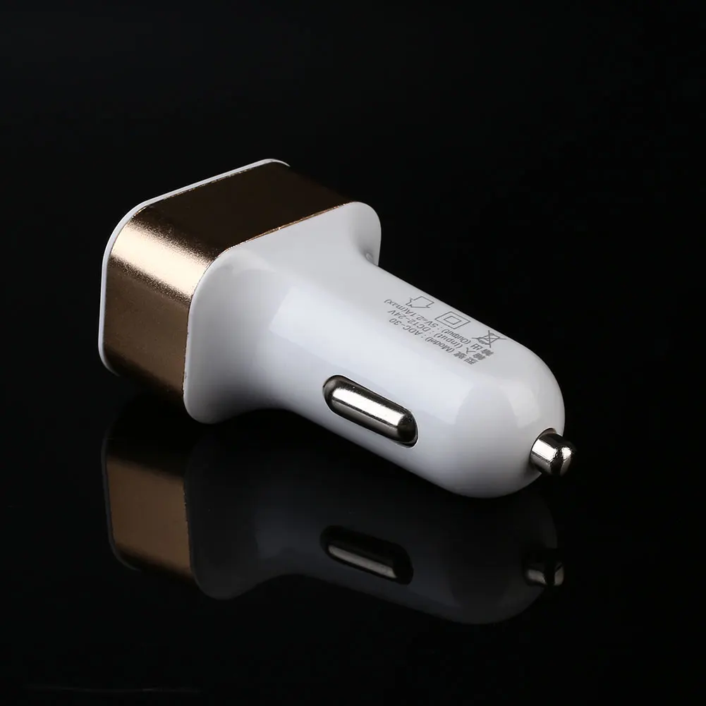 Автомобильный прикуриватель DC12-24V двойной USB 3 порта разветвитель зарядное устройство