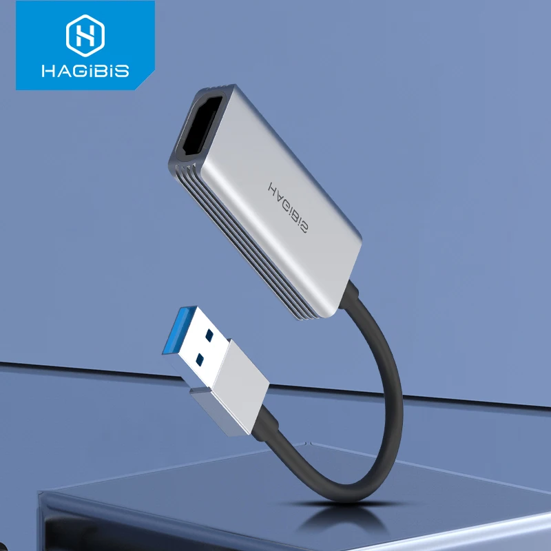 Hagibis Video Capture Card USB 3.0 4K HDMI-compatible Video Game Grabber Record for PS4 Camcorder Switch Live Broadcast Camera
