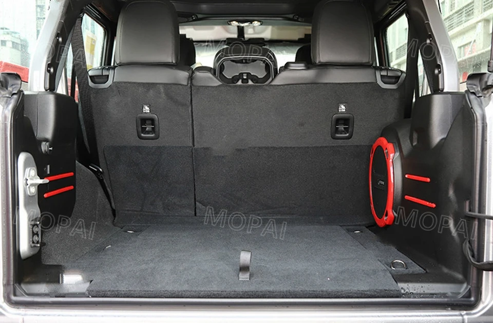 MOPAI для Jeep Wrangler JL, автомобильный багажник, сабвуфер, динамик, декоративная отделка багажника, Полоска, наклейка для Jeep Wrangler JL Rubicon