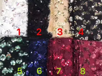 

2019 Latest Multicolor French net Laces with velvet fabric Fabrics High Quality Tulle African Laces Fabric Nigerian Wedding