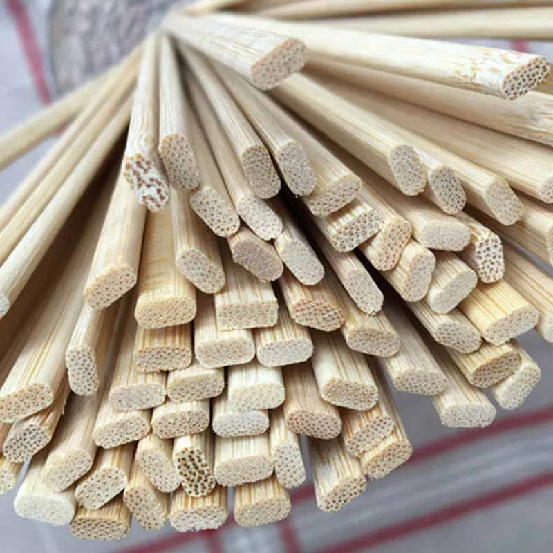 100-300pcs Disposable Bamboo Skewers Natural Wood Flat BBQ Skewer Sticks Party BBQ Accessories Restaurant Utensils 25cm*6mm