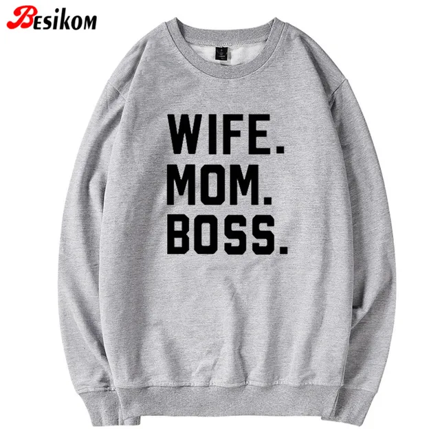 wife mom boss hoodie dress