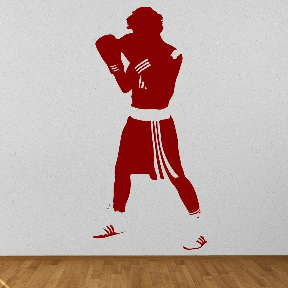 

Boxing Fight Vinyl Wall Sticker Gym Boxer Sports Wall Decal Boys Bedroom Home Decor Exercise Room Decoration Removable 4349