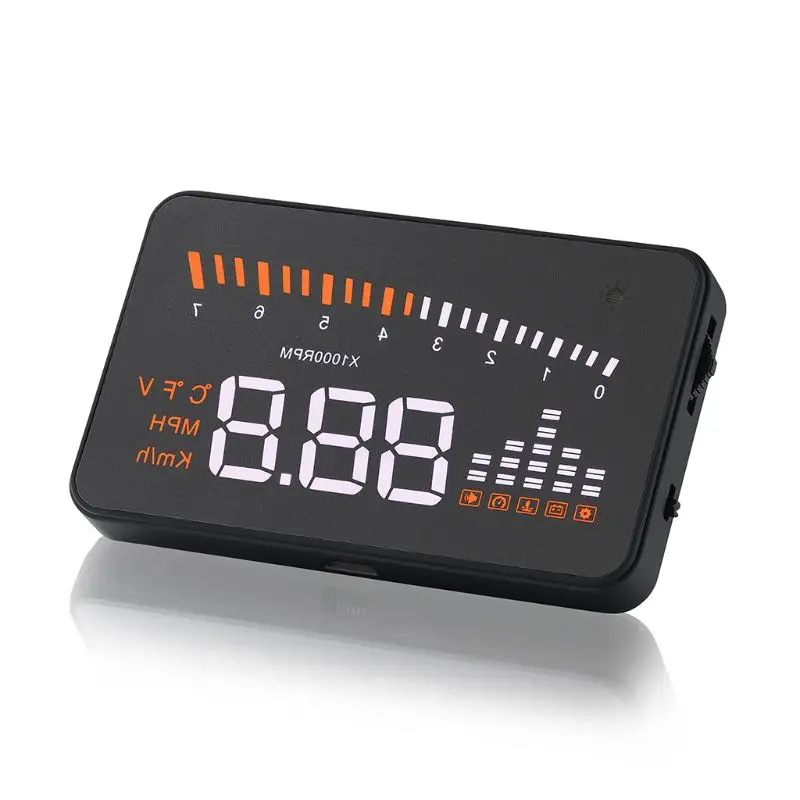 X5 " Автомобильный HUD Head Up display скорость Предупреждение топливный проектор OBD II скорость метр