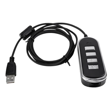 

Desktop Computer Conversion Line With Control Box Crystal Head Adapter Cable RJ9 To USB Home Office For Audio Headphone