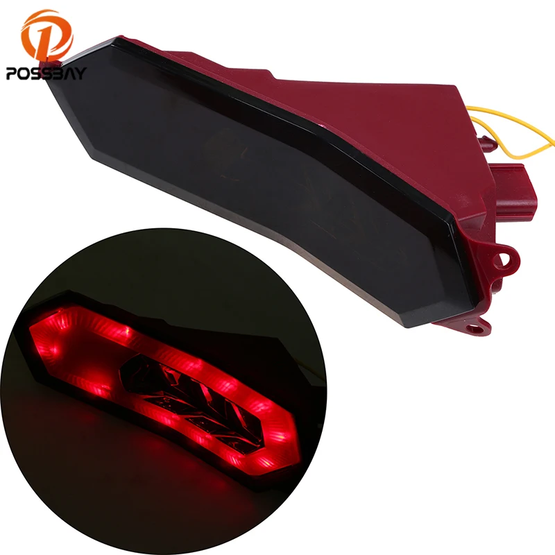 Задний фонарь POSSBAY для мотоцикла красный желтый светодиод задний мотокросса стоп