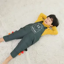 Детские штаны на подтяжках пуховые брюки с хлопковой подкладкой для мальчиков верхняя одежда для малышей комбинезон для малышей, штаны на осень