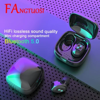 

FANGTUOSI TWS Wireless Bluetooth Earphone Stereo HIFI Sound Sport Earbus Earphones with Mic Handsfree Headset For IOS / Android