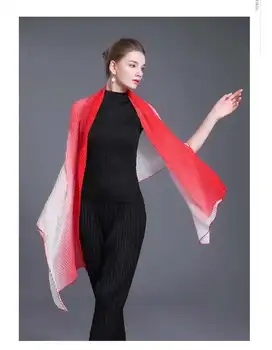 

HOT SELLING Miyake pleated gradient color scarf elastic candy color scarf IN STOCK